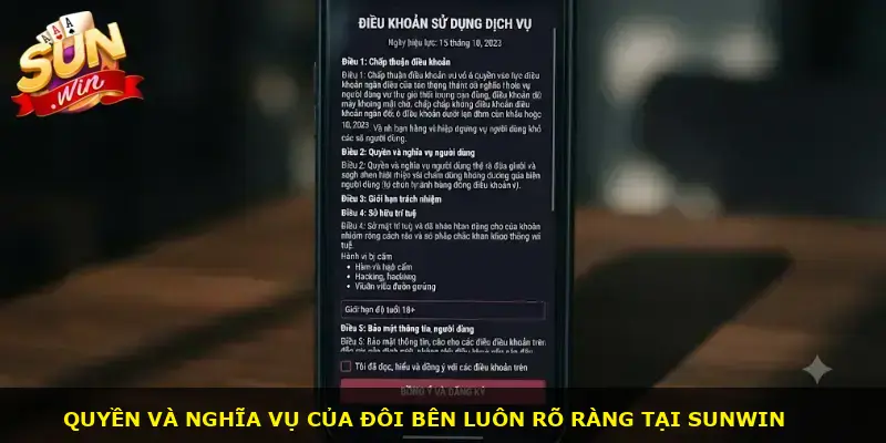 Các Điều Khoản Sử Dụng Sunwin - ảnh 3